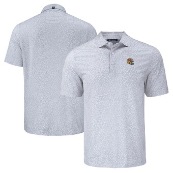 Men's San Francisco 49ers Cutter & Buck Gray Pike Eco Flora Print Polo