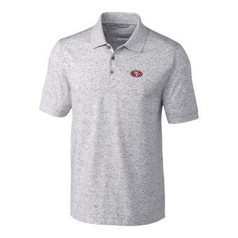 Men's San Francisco 49ers Cutter & Buck Heather Gray Big & Tall Space Dye Advantage Polo