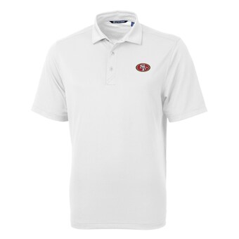 Men's San Francisco 49ers Cutter & Buck White Big & Tall Virtue Eco Pique Recycled Polo