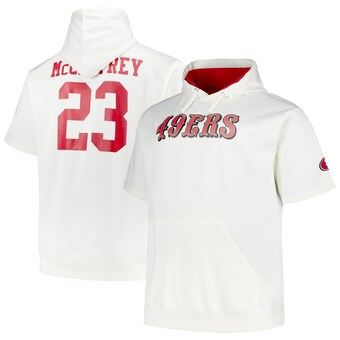 Christian McCaffrey San Francisco 49ers Fanatics Big & Tall Short Sleeve Hoodie T-Shirt - Cream