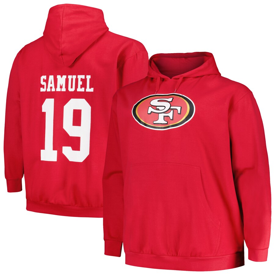Men's San Francisco 49ers Deebo Samuel Scarlet Fanatics Big & Tall Fleece Name & Number Pullover Hoodie
