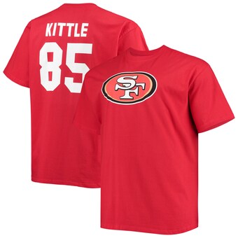 Men's San Francisco 49ers George Kittle Fanatics Scarlet Big & Tall Player Name & Number T-Shirt