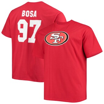 Men's San Francisco 49ers Nick Bosa Fanatics Scarlet Big & Tall Player Name & Number T-Shirt