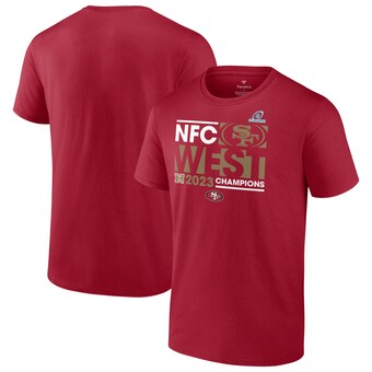 Men's San Francisco 49ers  Fanatics Scarlet 2023 NFC West Division Champions Big & Tall Conquer T-Shirt