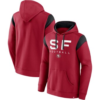 Men's San Francisco 49ers Fanatics Scarlet Call The Shot Pullover Hoodie