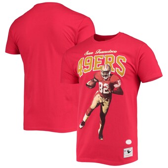 Men's San Francisco 49ers John Taylor Mitchell & Ness Scarlet Player Graphics T-Shirt