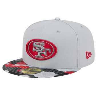 Men's San Francisco 49ers New Era Gray Active Camo 59FIFTY Fitted Hat