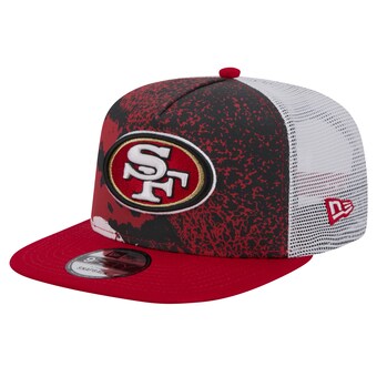 Men's San Francisco 49ers New Era  Scarlet Court Sport 9FIFTY Snapback Hat