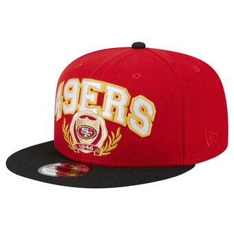 Men's San Francisco 49ers New Era Scarlet/Black Team Establish 9FIFTY Snapback Hat