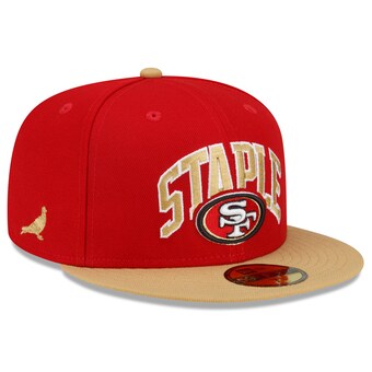 Men's San Francisco 49ers New Era Scarlet/Gold NFL x Staple Collection 59FIFTY Fitted Hat
