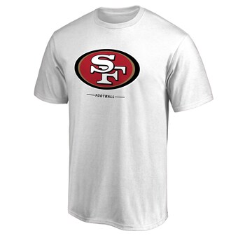 Men's San Francisco 49ers NFL Pro Line White Team Lockup 2 T-Shirt