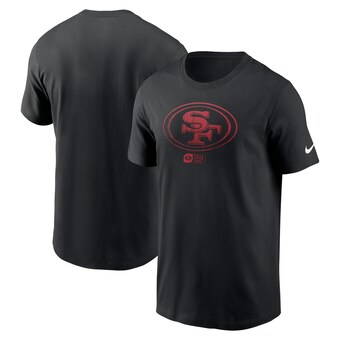 Men's San Francisco 49ers Nike Black Faded Essential T-Shirt