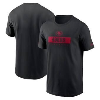 Men's San Francisco 49ers Nike Black Sideline Performance T-Shirt