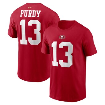 Men's San Francisco 49ers Brock Purdy Nike Scarlet Player Name & Number T-Shirt