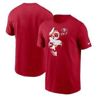 Men's San Francisco 49ers Christian McCaffrey Nike Scarlet Player Graphic T-Shirt