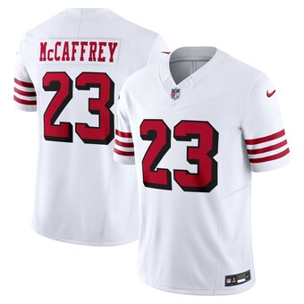 Men's San Francisco 49ers Christian McCaffrey Nike White Vapor F.U.S.E. Limited Jersey