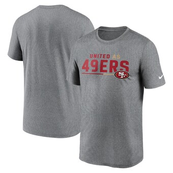 Men's San Francisco 49ers Nike Heather Gray Legend Team Shoutout Performance T-Shirt