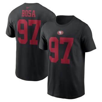 Men's San Francisco 49ers Nick Bosa Nike Black Player Name & Number T-Shirt