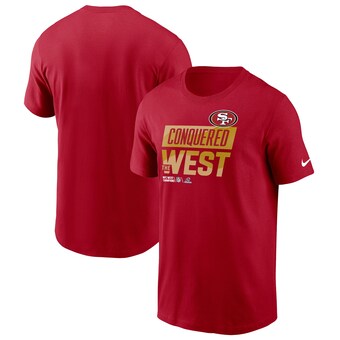 Men's San Francisco 49ers Nike Scarlet 2022 NFC West Division Champions Locker Room Trophy Collection T-Shirt