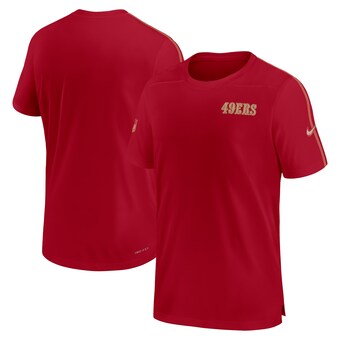 Men's San Francisco 49ers Nike Scarlet 2024 Sideline Coach UV Performance T-Shirt