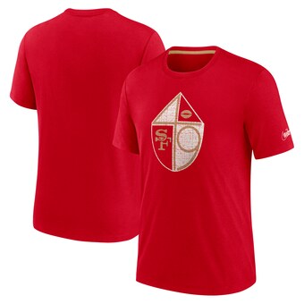 Men's San Francisco 49ers Nike Scarlet Playback Logo Tri-Blend T-Shirt