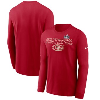 Men's San Francisco 49ers Nike Scarlet Super Bowl LVIII Local Long Sleeve T-Shirt