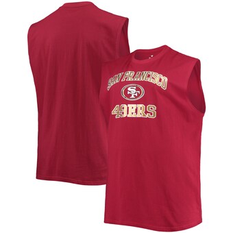 Men's San Francisco 49ers Scarlet Big & Tall Muscle Tank Top