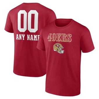 Men's San Francisco 49ers Scarlet Personalized Name & Number Team Wordmark T-Shirt