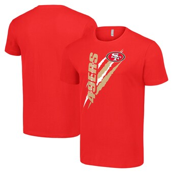 Men's San Francisco 49ers Starter Scarlet Color Scratch T-Shirt