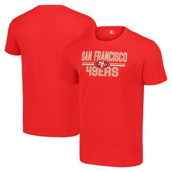 Men's San Francisco 49ers Starter Scarlet Team Mesh Print Graphic T-Shirt