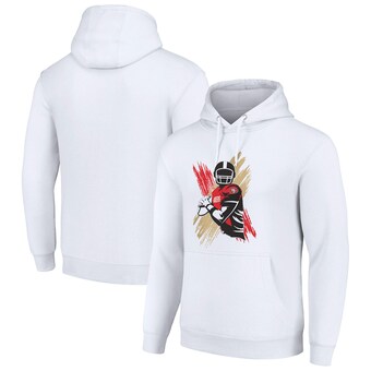 Men's San Francisco 49ers Starter White Player X Fleece Pullover Hoodie