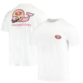 Men's San Francisco 49ers Vineyard Vines White Big & Tall Helmet T-Shirt