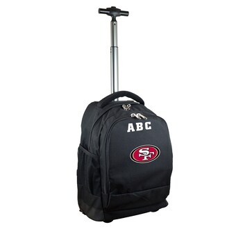 San Francisco 49ers MOJO Black 19'' Personalized Premium Wheeled Backpack