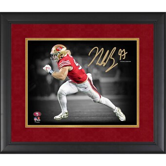 Facsimile Signature San Francisco 49ers Nick Bosa Fanatics Authentic Framed 11" x 14" Spotlight Photograph