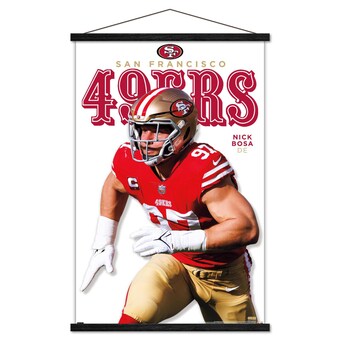 San Francisco 49ers Nick Bosa Poster 22'' x 34'' Magnetic Framed Player Poster