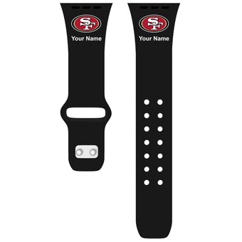 San Francisco 49ers 38/40/41mm Personalized Silicone Apple Watch Band