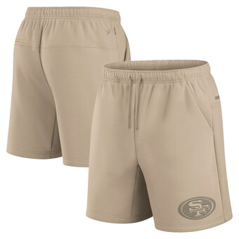 Unisex San Francisco 49ers Fanatics Khaki Elements Super Soft Fleece Shorts