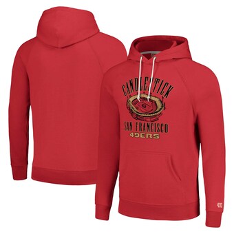 Unisex San Francisco 49ers  Homage Scarlet Hyperlocal Raglan Pullover Hoodie