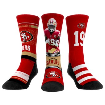 Unisex San Francisco 49ers Deebo Samuel Rock Em Socks Three-Pack Crew Socks Set