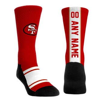 Unisex San Francisco 49ers  Rock Em Socks Scarlet Throwback Jersey Custom Crew Socks