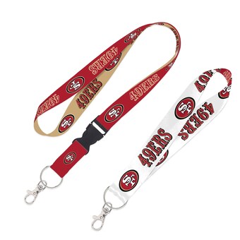 San Francisco 49ers WinCraft 2-Pack Lanyard with Detachable Buckle & Key Strap Set