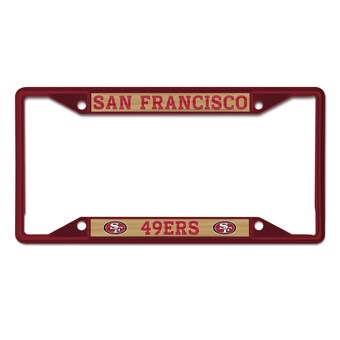 San Francisco 49ers WinCraft Chrome Color License Plate Frame