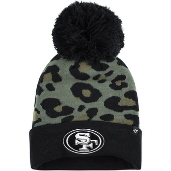 Women's San Francisco 49ers '47 Green/Black Bagheera Cuffed Knit Hat with Pom