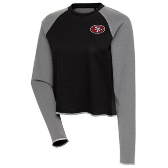 Women's San Francisco 49ers Antigua Black/White Play Long Sleeve T-Shirt