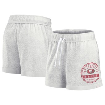 Women's San Francisco 49ers Fanatics Oatmeal Vintage Badge Shorts