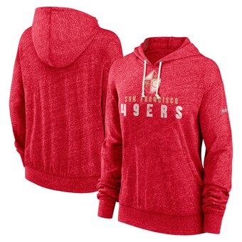 Women's San Francisco 49ers  Nike Scarlet Rewind Gym Vintage Lighweight Pullover Hoodie