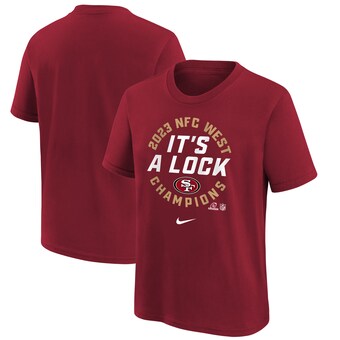 Youth San Francisco 49ers Nike Scarlet 2023 NFC West Division Champions Locker Room Trophy Collection T-Shirt