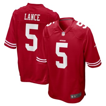 Youth San Francisco 49ers Trey Lance Nike Scarlet Player Game Jersey