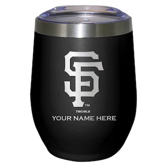 San Francisco Giants Black 12oz. Personalized Etched Stemless Tumbler