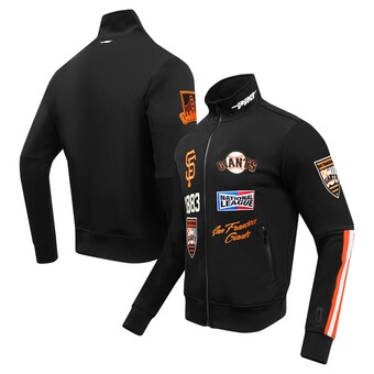 Men's San Francisco Giants Pro Standard Black Fast Lane Full-Zip Track Jacket